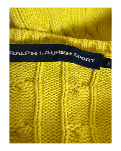 Polo Ralph Lauren Zopfmuster Pullover gelb Größe S