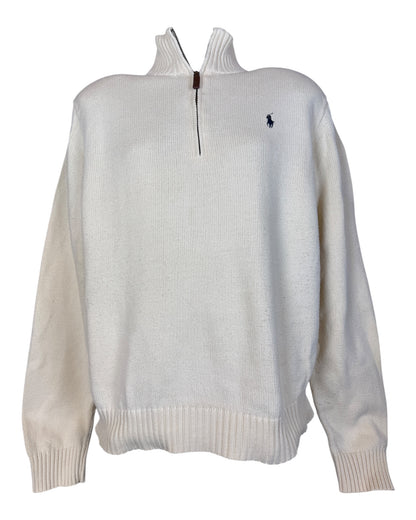 Polo Ralph Lauren Half Zip Pullover creme Größe L