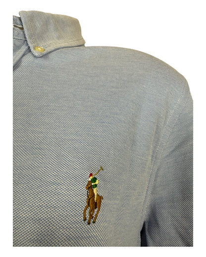 Polo Ralph Lauren Knit Oxfordhemd hellblau Größe L