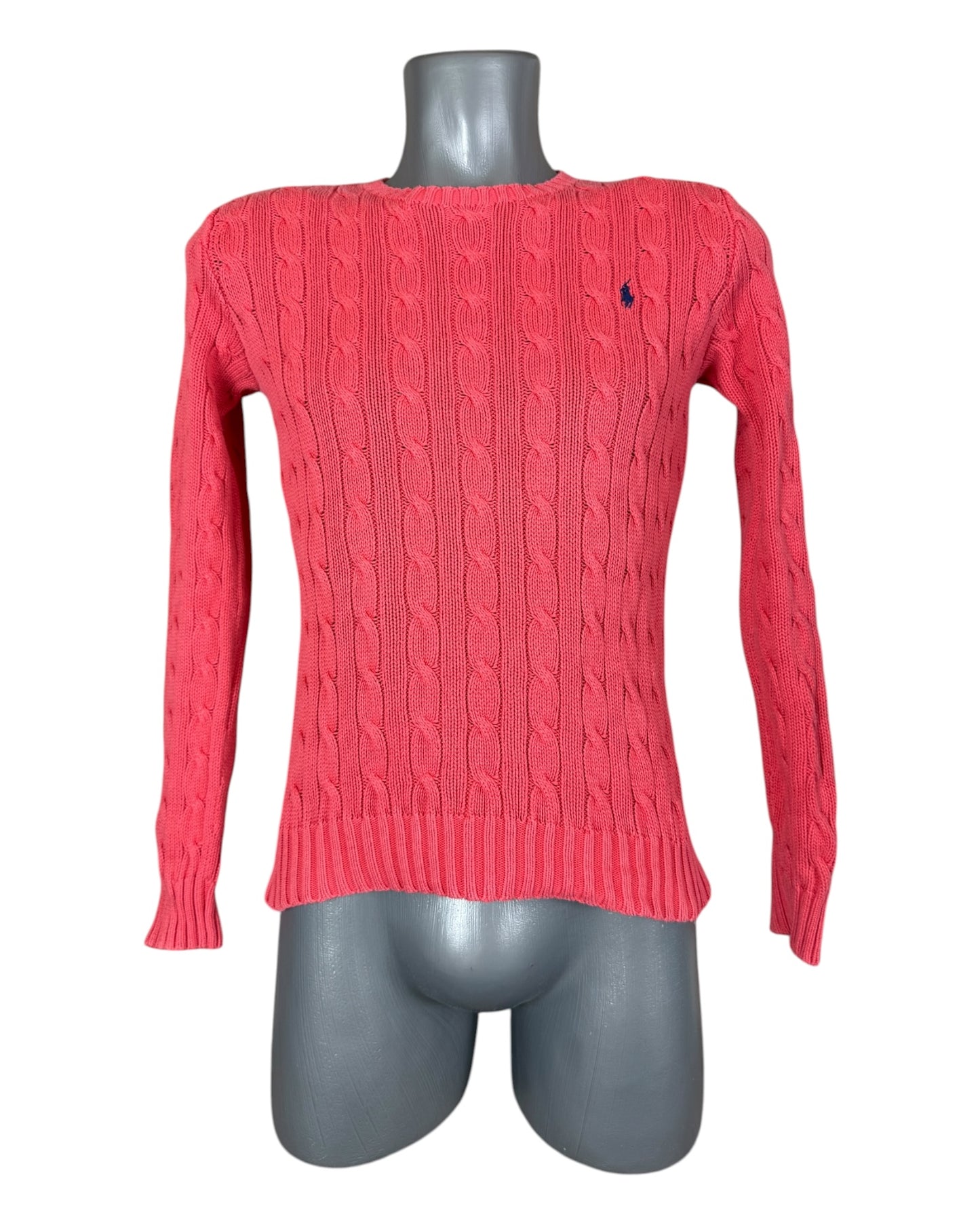 Polo Ralph Lauren Zopfmuster Pullover rot Größe S