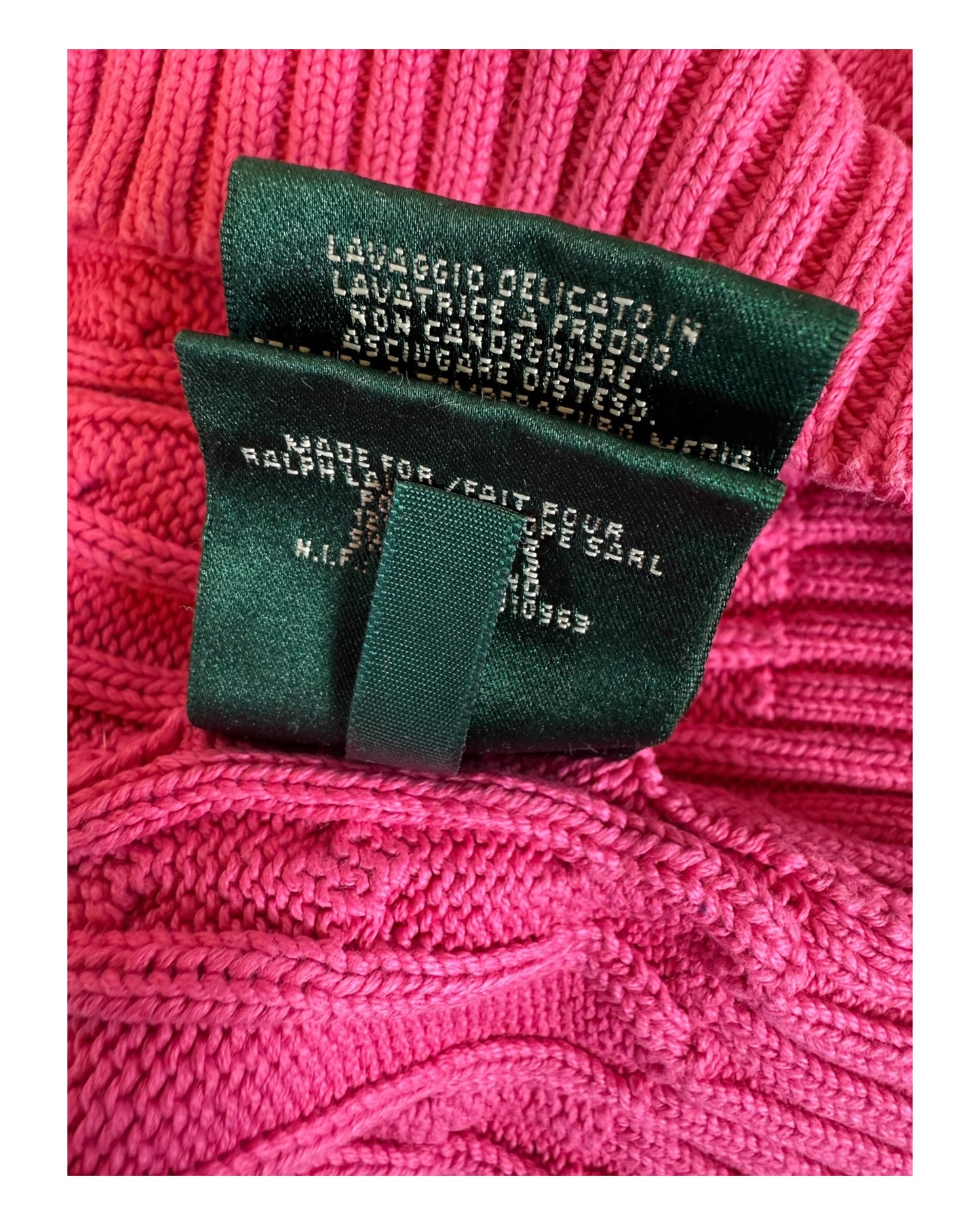 Polo Ralph Lauren Zopfmuster Pullover pink Größe S