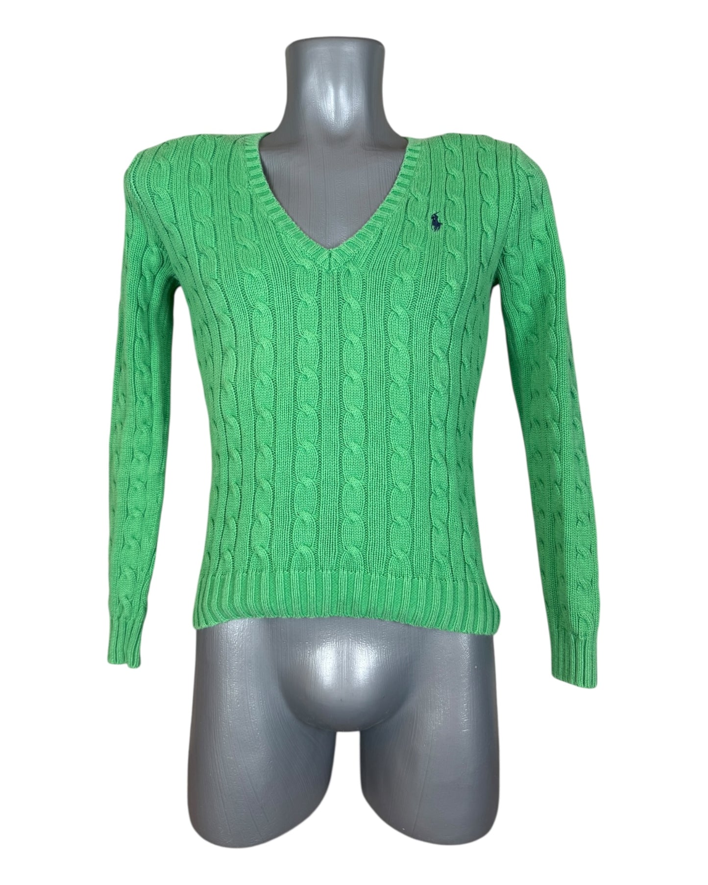 Polo Ralph Lauren Zopfmuster Pullover gruen Größe M