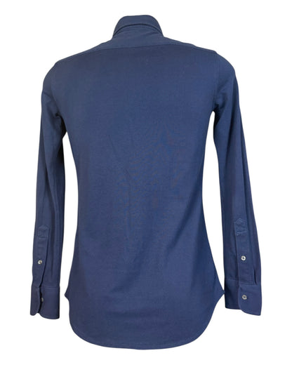 Polo Ralph Lauren Knit Oxford Bluse marineblau Größe S