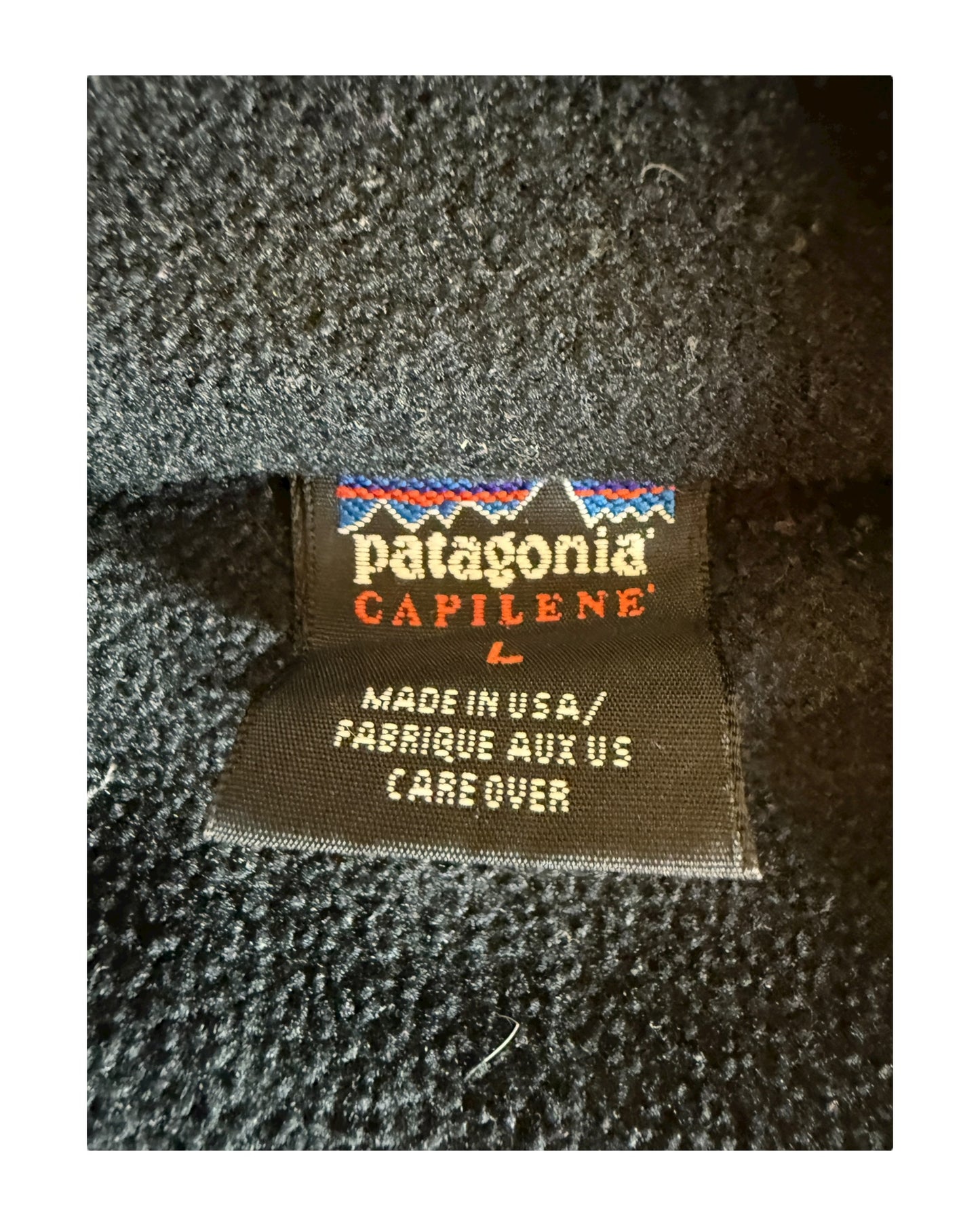 Patagonia Fleece Half Zip Pullover schwarz Größe L