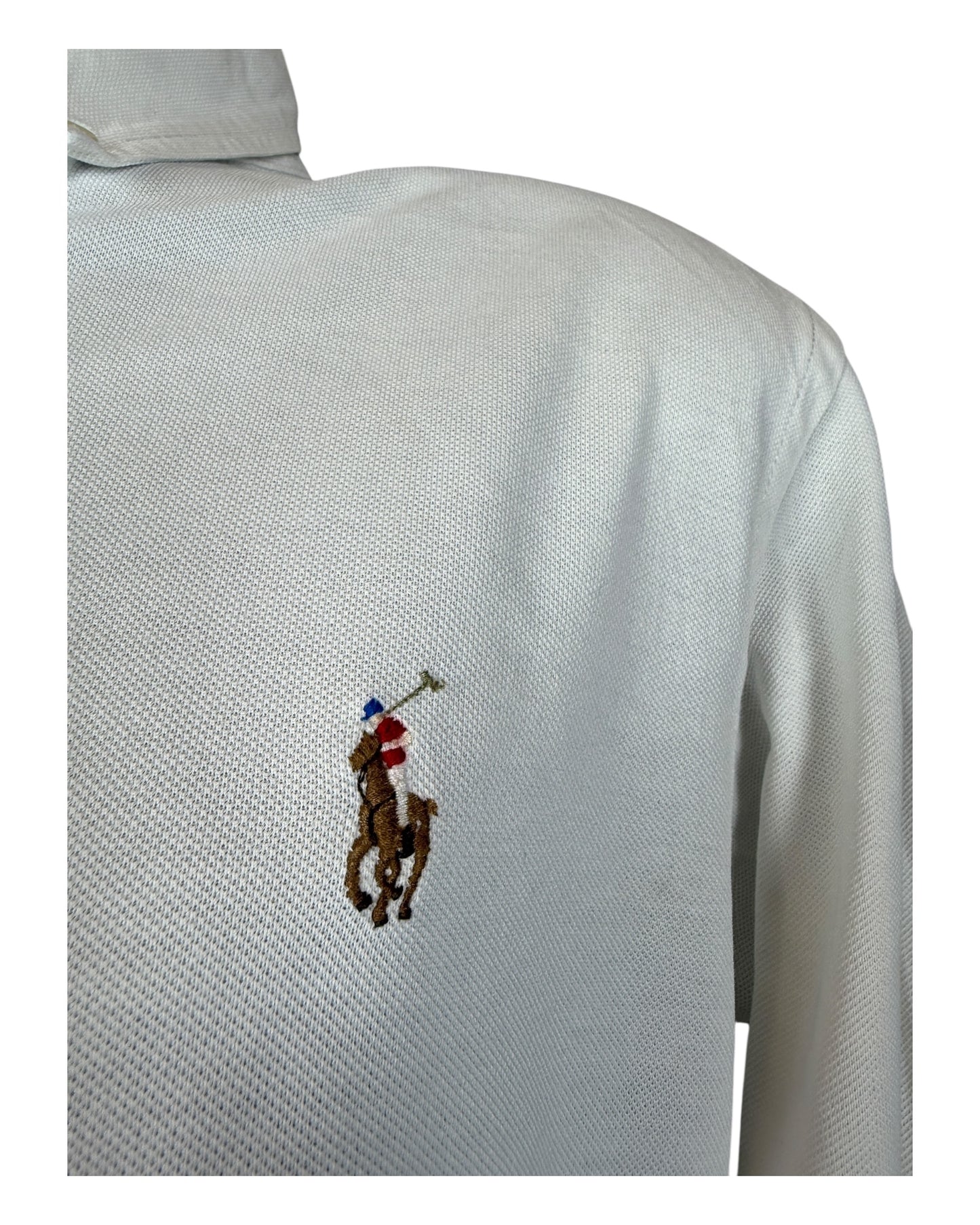 Polo Ralph Lauren Knit Oxfordhemd weiß Größe L