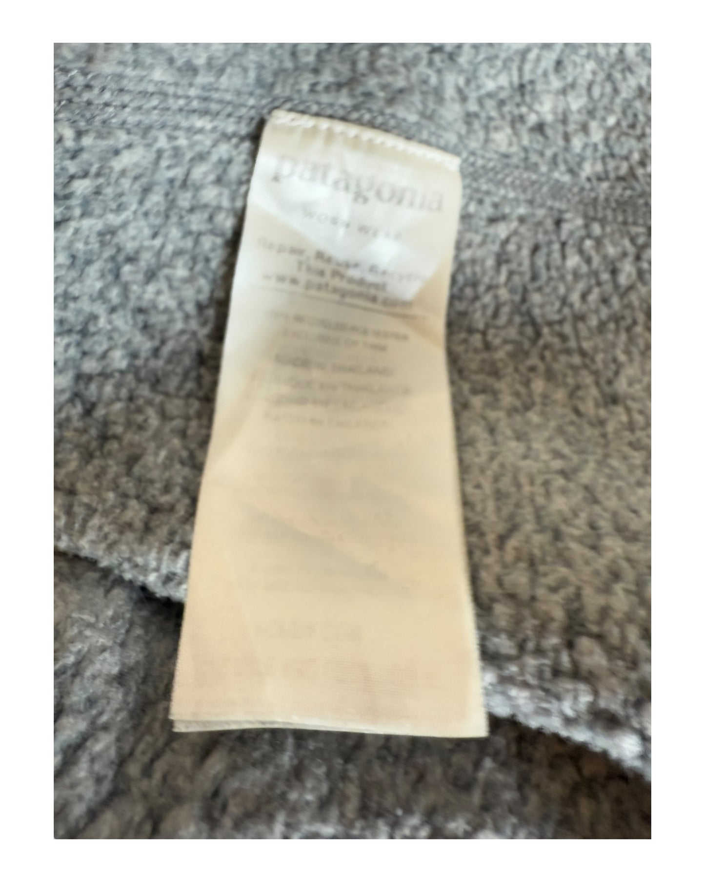 Patagonia Fleece Half Zip Pullover grau Größe L