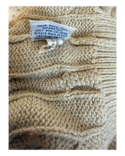 Polo Ralph Lauren Zopfmuster Half Zip Pullover beige Größe M