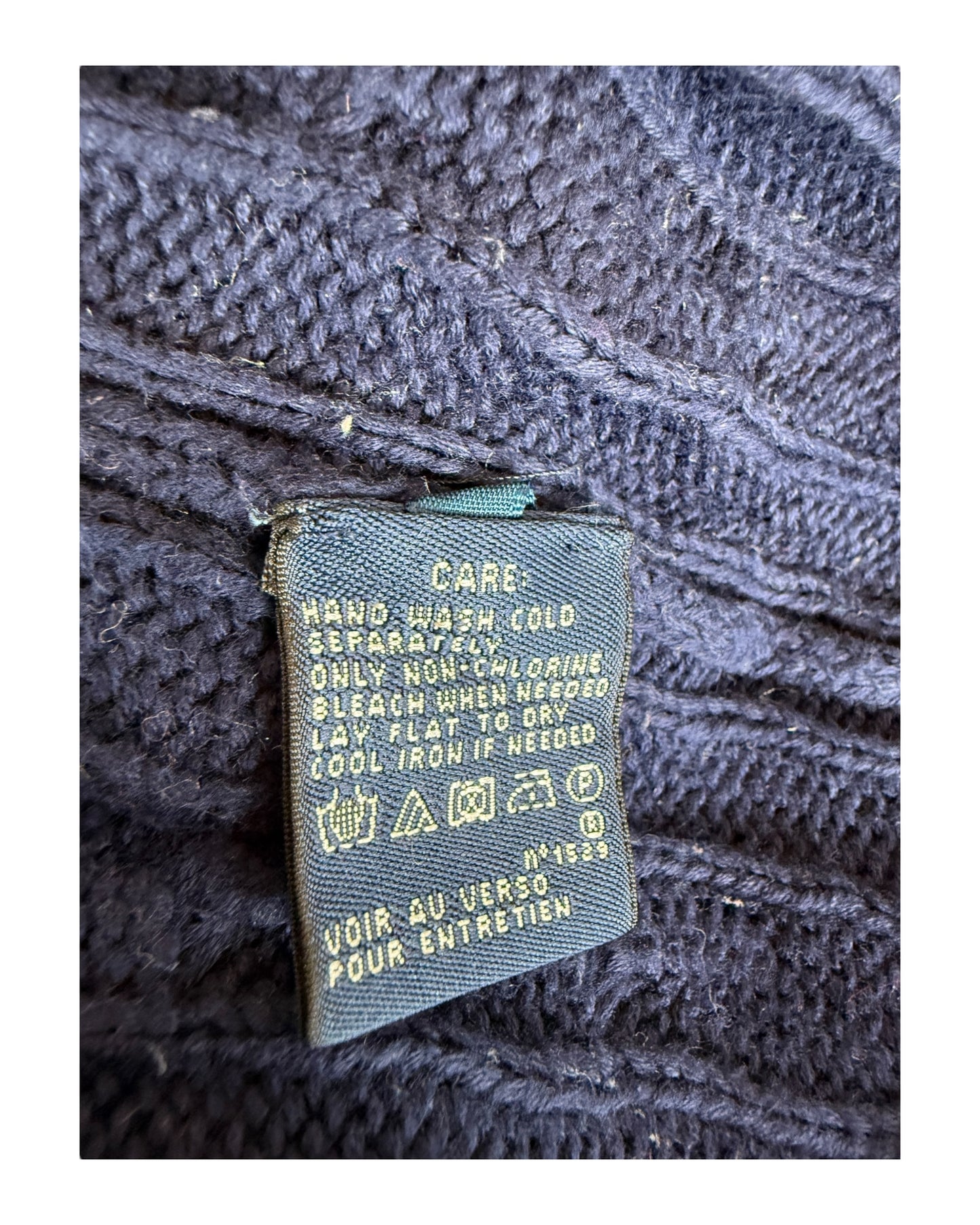 Polo Ralph Lauren Zopfmuster Pullover marineblau Größe M