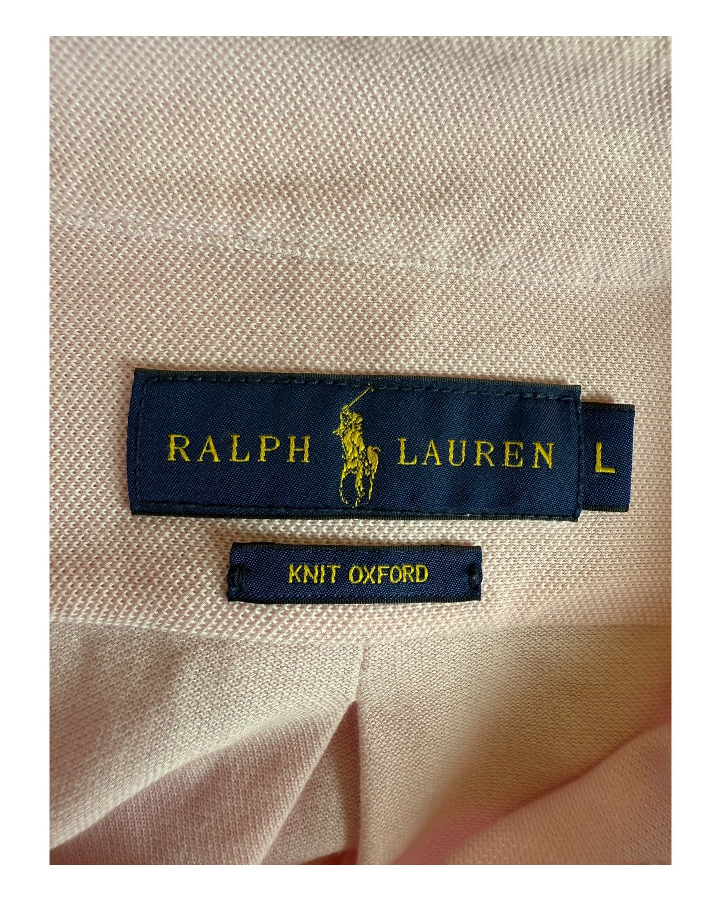 Polo Ralph Lauren Knit Oxfordhemd rosa Größe L