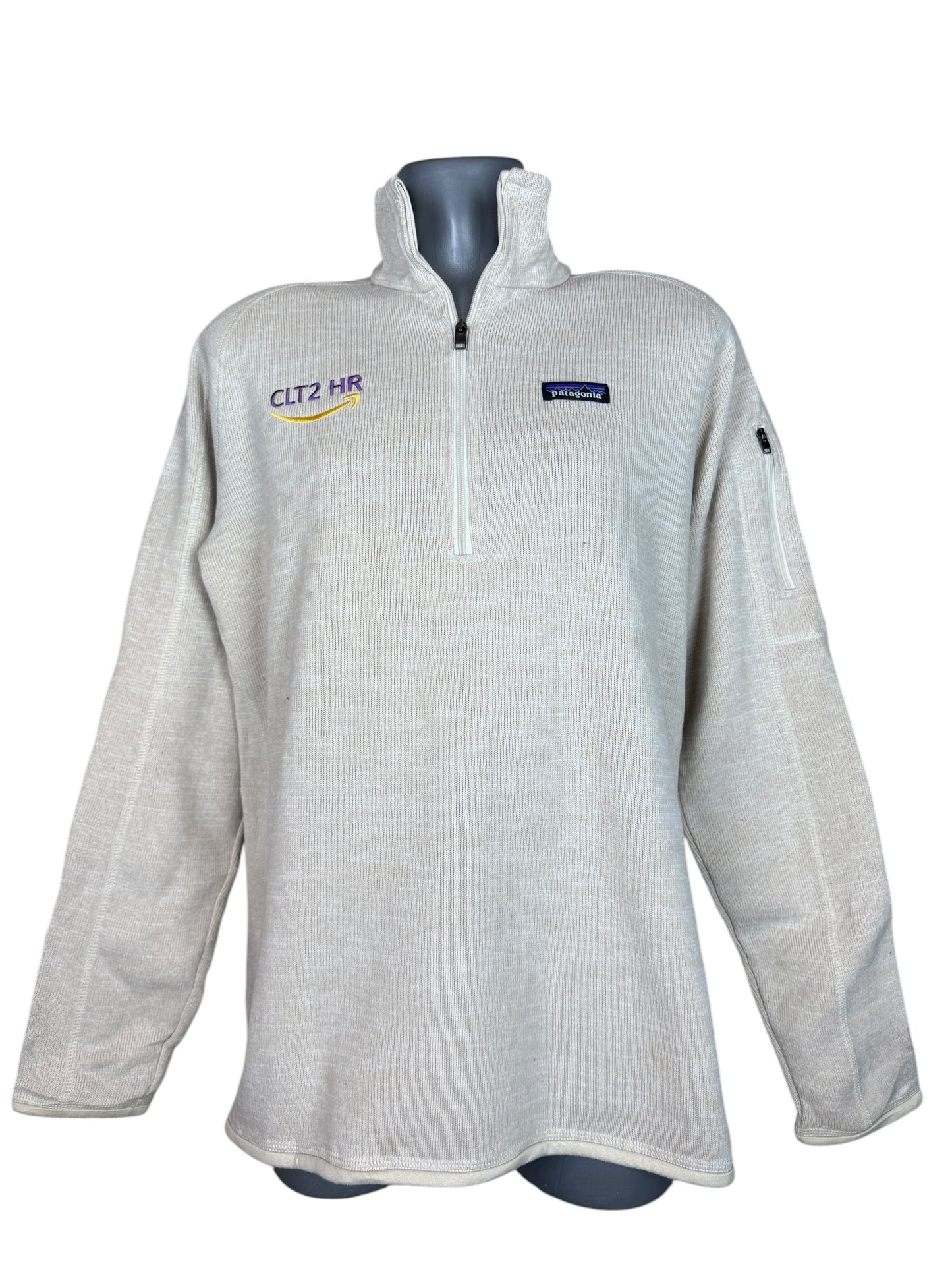 Patagonia Fleece Half Zip Pullover beige Größe XL