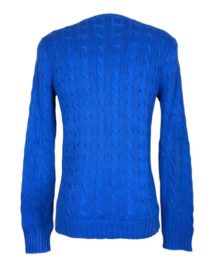 Polo Ralph Lauren Zopfmuster Pullover blau Größe M