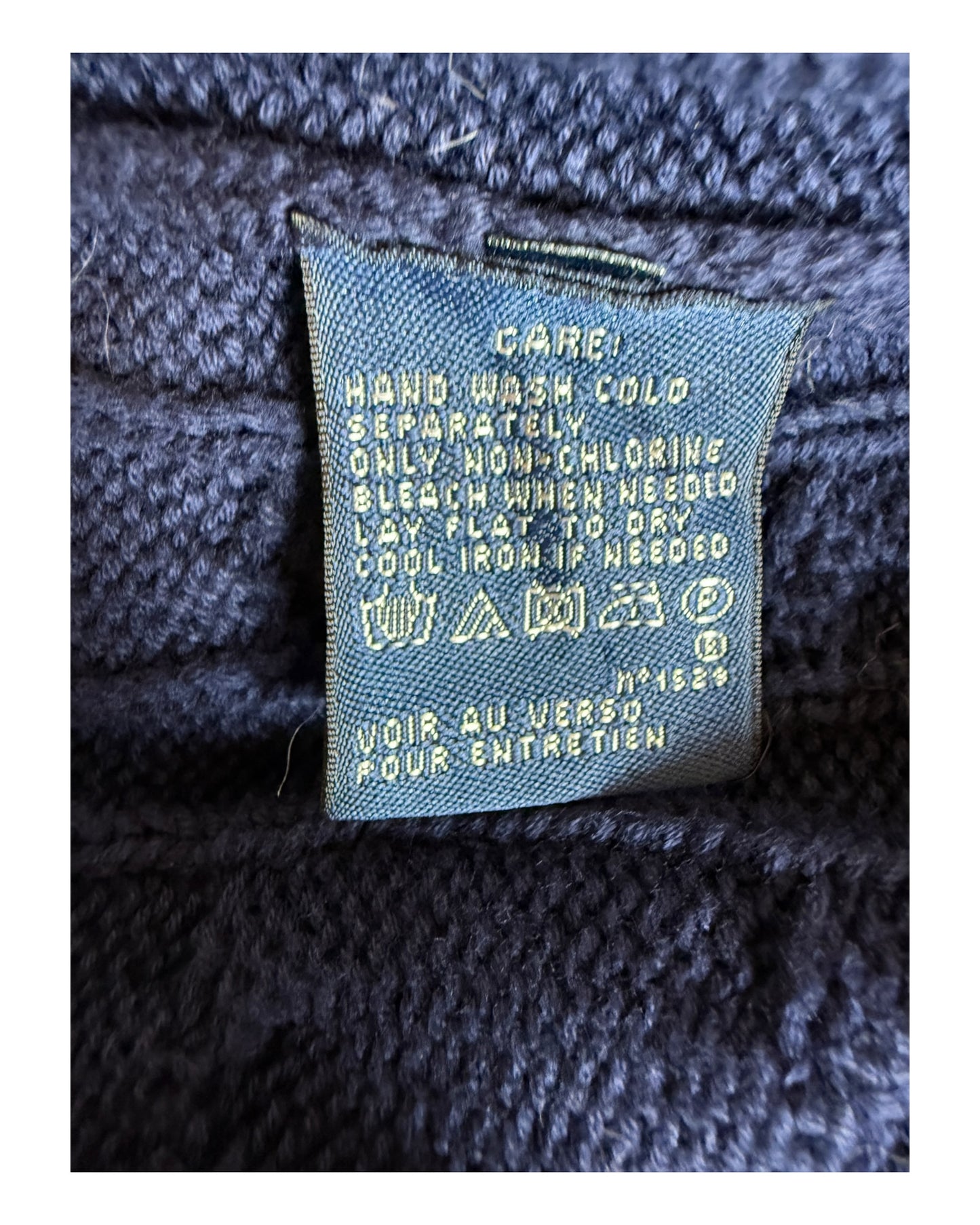 Polo Ralph Lauren Zopfmuster Pullover marineblau Größe L