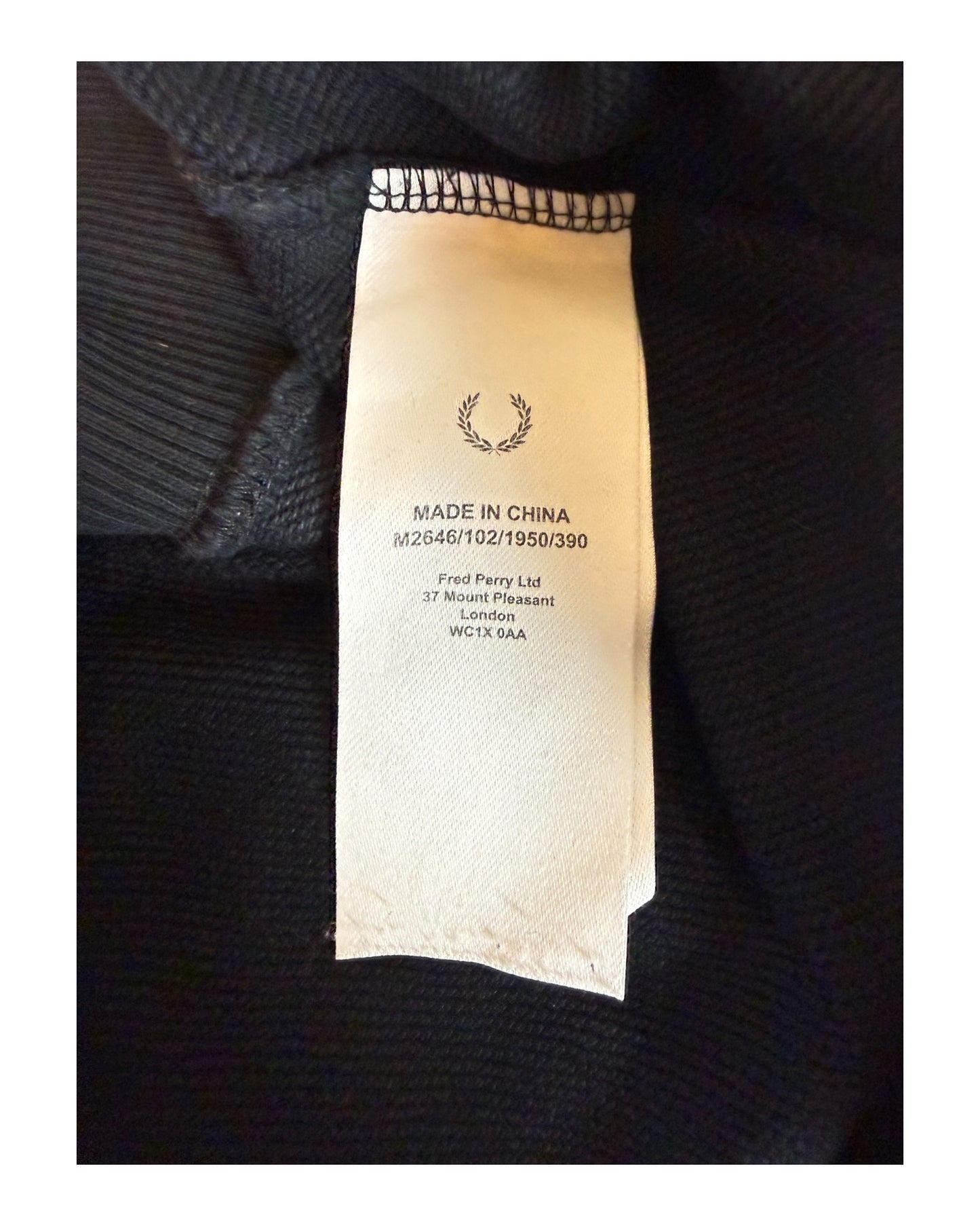 Fred Perry Pullover schwarz Größe S