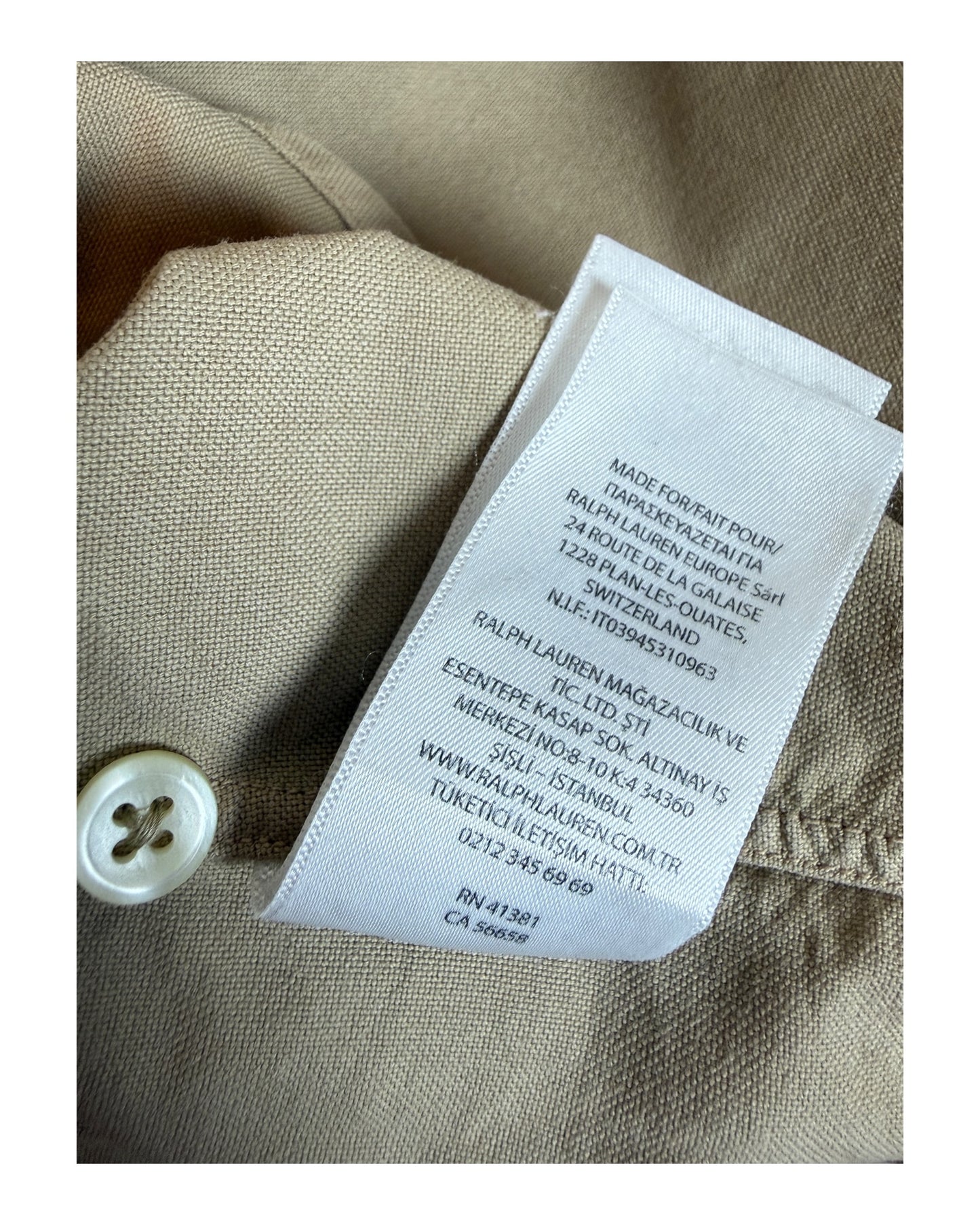 Polo Ralph Lauren Oxfordhemd beige Größe L
