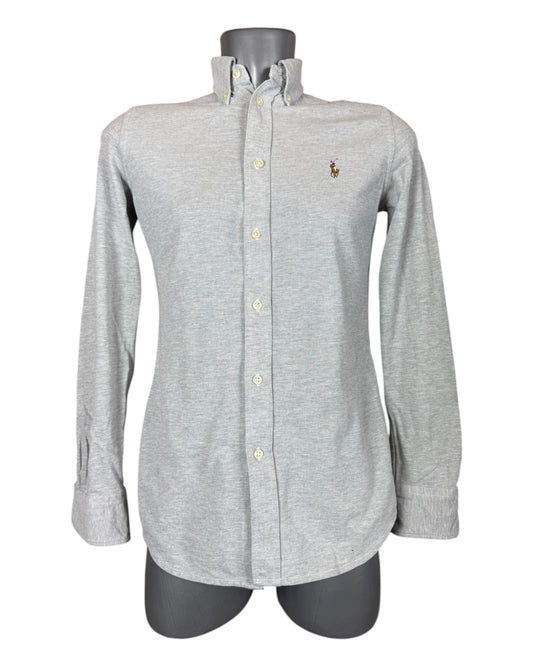 Polo Ralph Lauren Knit Oxford Bluse grau Größe S