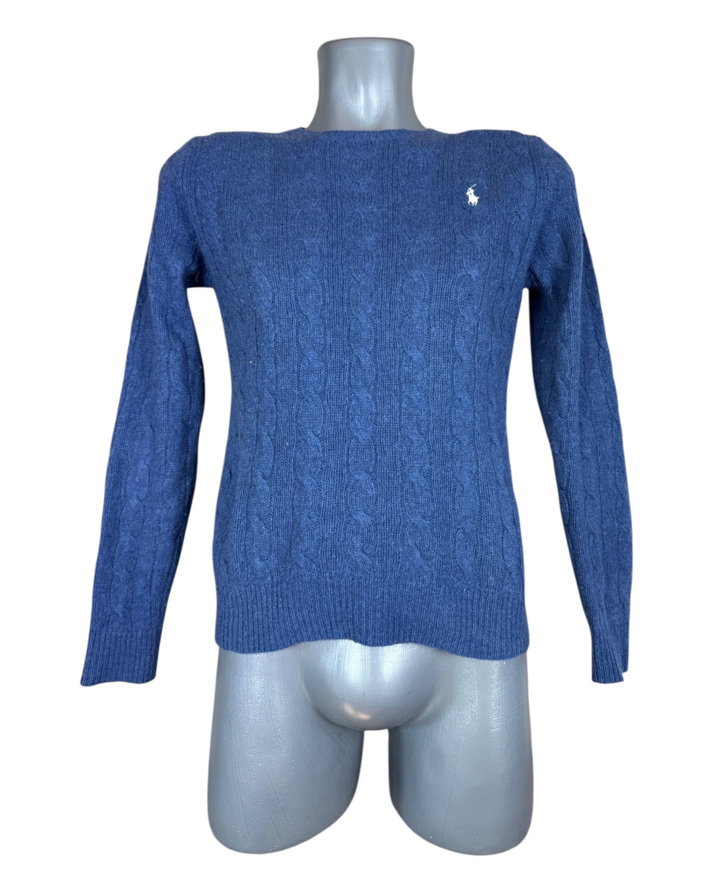Polo Ralph Lauren Zopfmuster Pullover blau Größe S