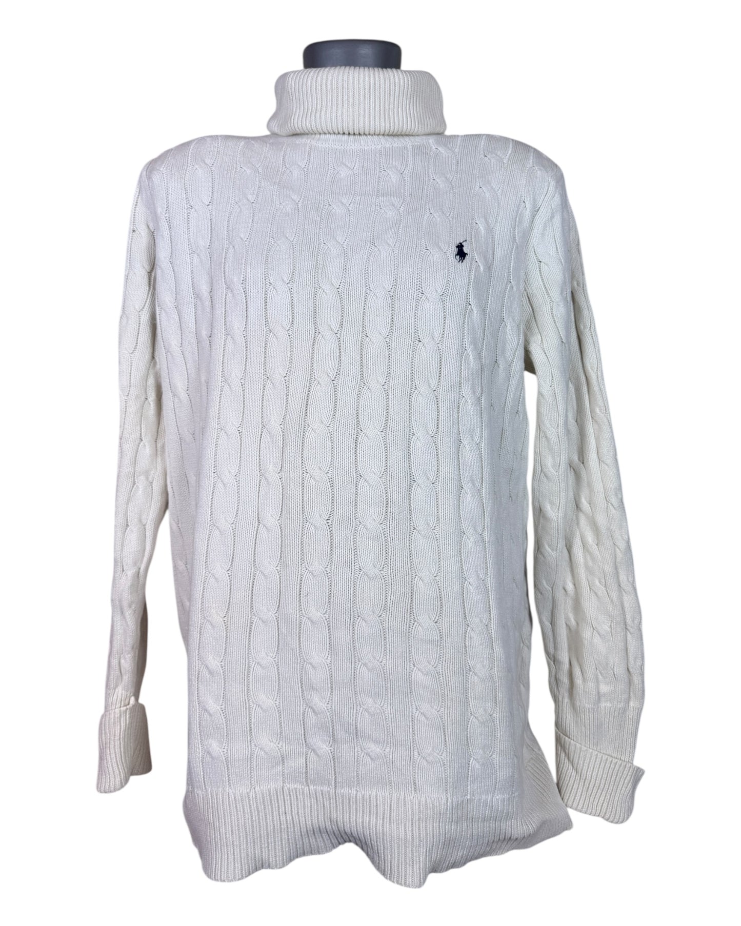 Polo Ralph Lauren Zopfmuster Pullover weiß Größe XL