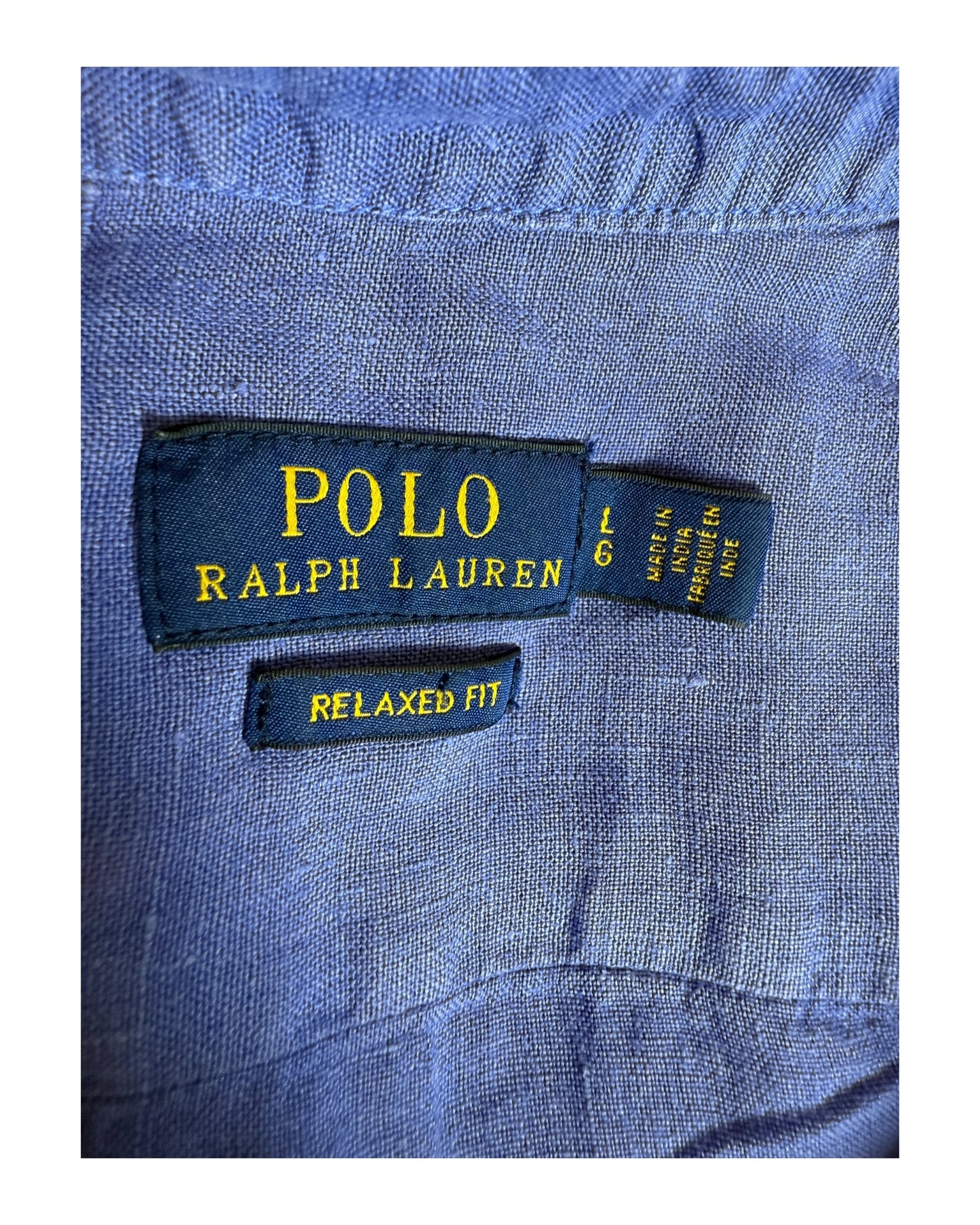 Polo Ralph Lauren Leinen Bluse blau Größe L