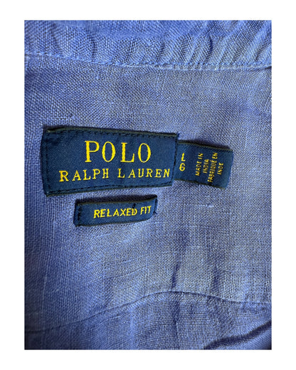 Polo Ralph Lauren Leinen Bluse blau Größe L