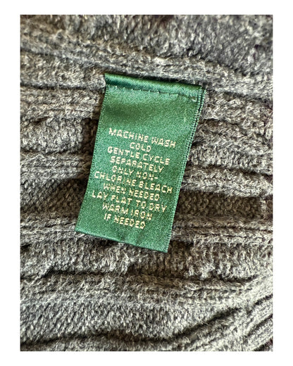 Polo Ralph Lauren Zopfmuster Strickjacke grau Größe S