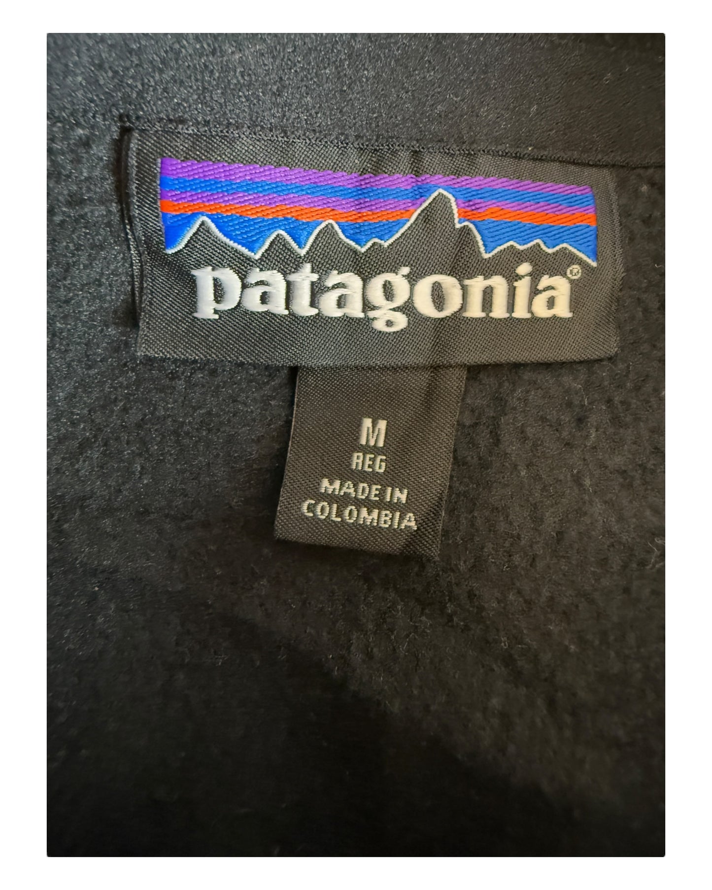 Patagonia Fleece Half Zip Pullover schwarz Größe M