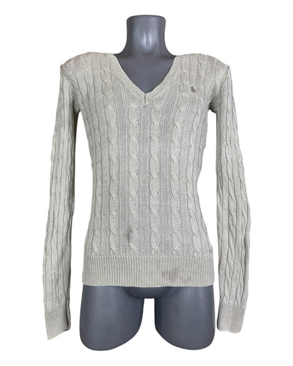 Polo Ralph Lauren Zopfmuster Pullover beige Größe S