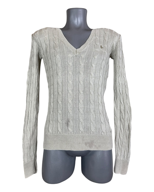 Polo Ralph Lauren Zopfmuster Pullover beige Größe S