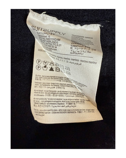 Suit Supply Pullover Merinowolle marineblau Größe M