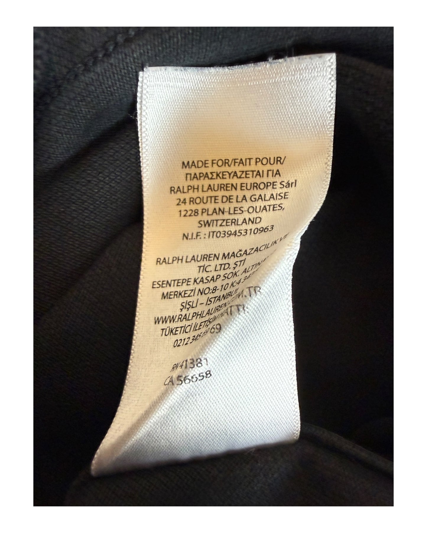 Polo Ralph Lauren Knit Oxford Bluse schwarz Größe M