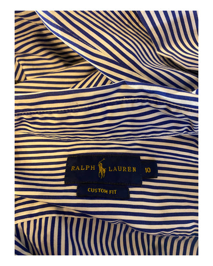 Polo Ralph Lauren Bluse blau weiß gestreift Größe M / 10