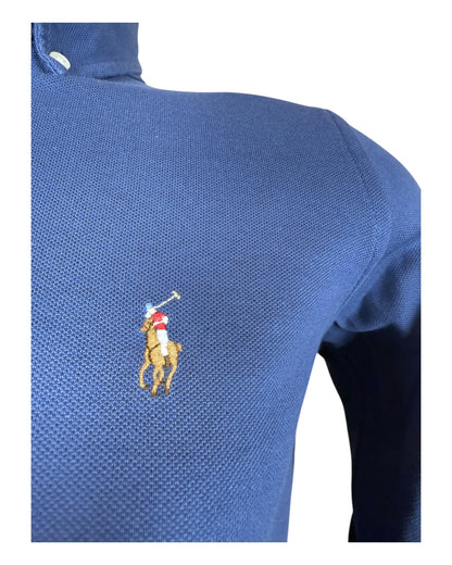Polo Ralph Lauren Knit Oxford Bluse marineblau Größe S