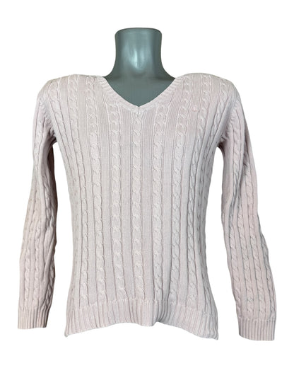 Polo Ralph Lauren Zopfmuster Pullover rosa Größe S