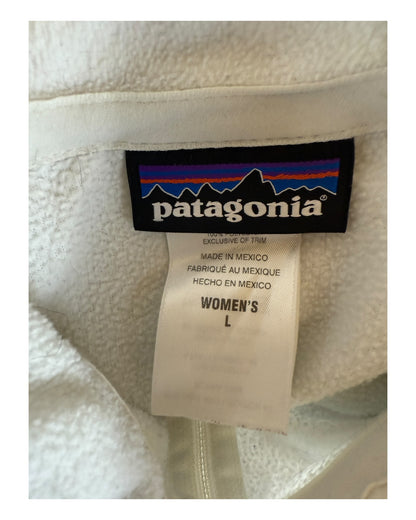 Patagonia Fleece Half Zip Pullover weiß creme Größe L