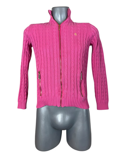 Polo Ralph Lauren Zopfmuster Strickjacke rosa Größe S