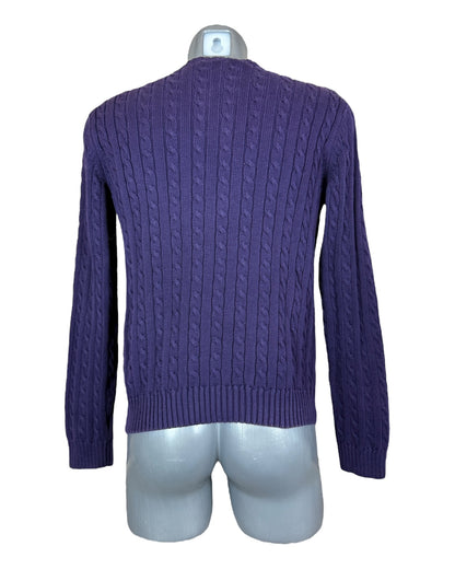 Polo Ralph Lauren Zopfmuster Pullover Lila Größe M
