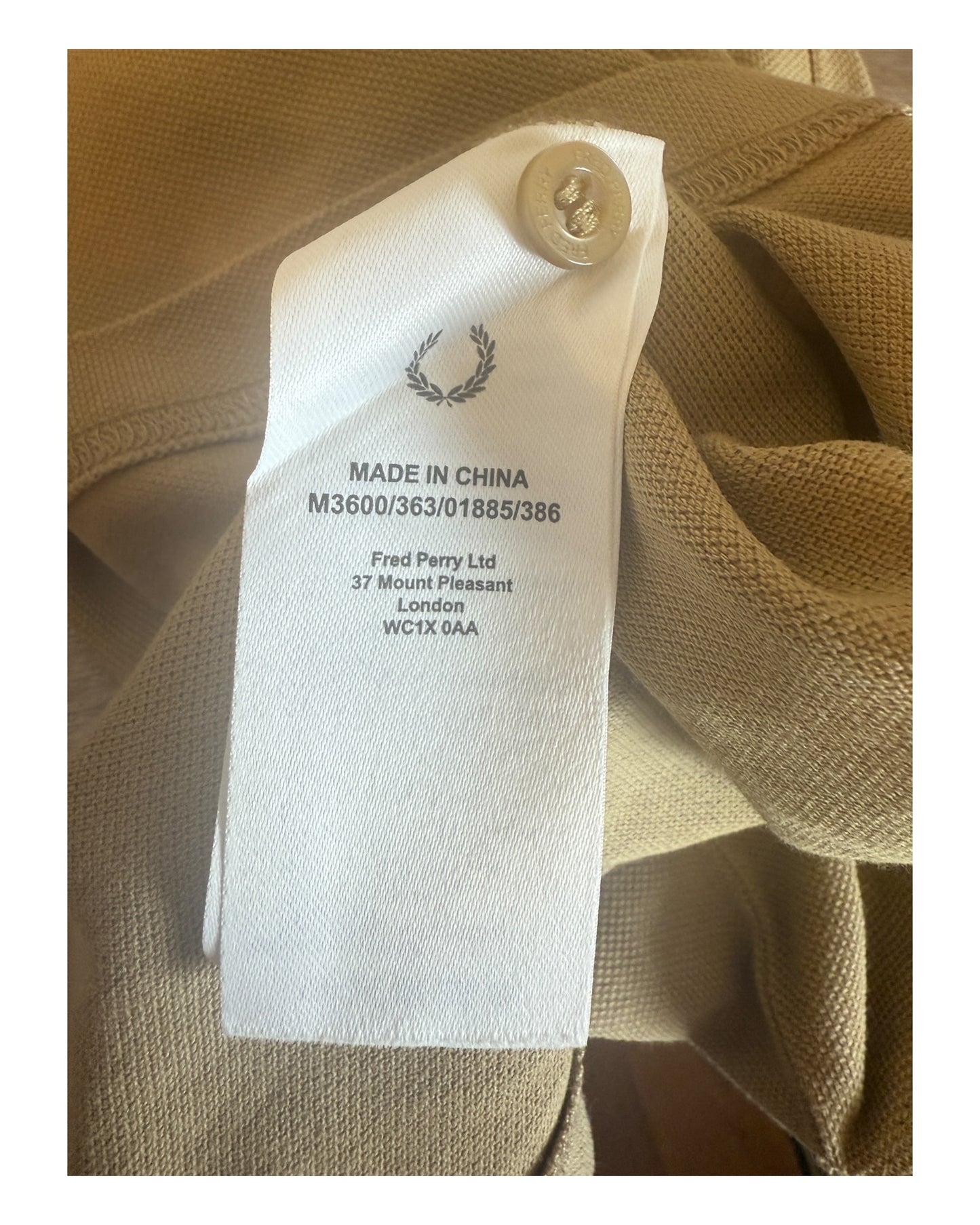 Fred Perry Poloshirt beige Größe M