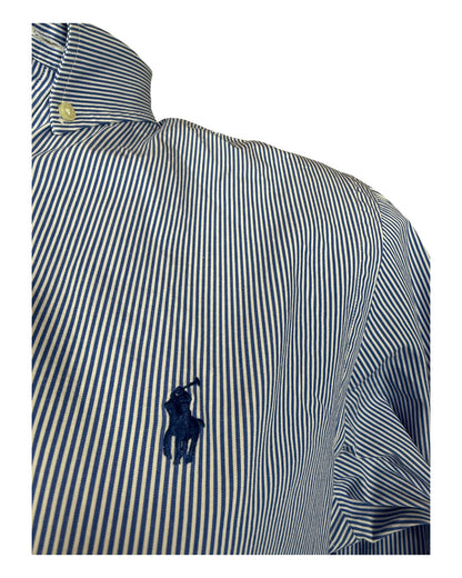 Polo Ralph Lauren Hemd blau weiß gestreift Größe M