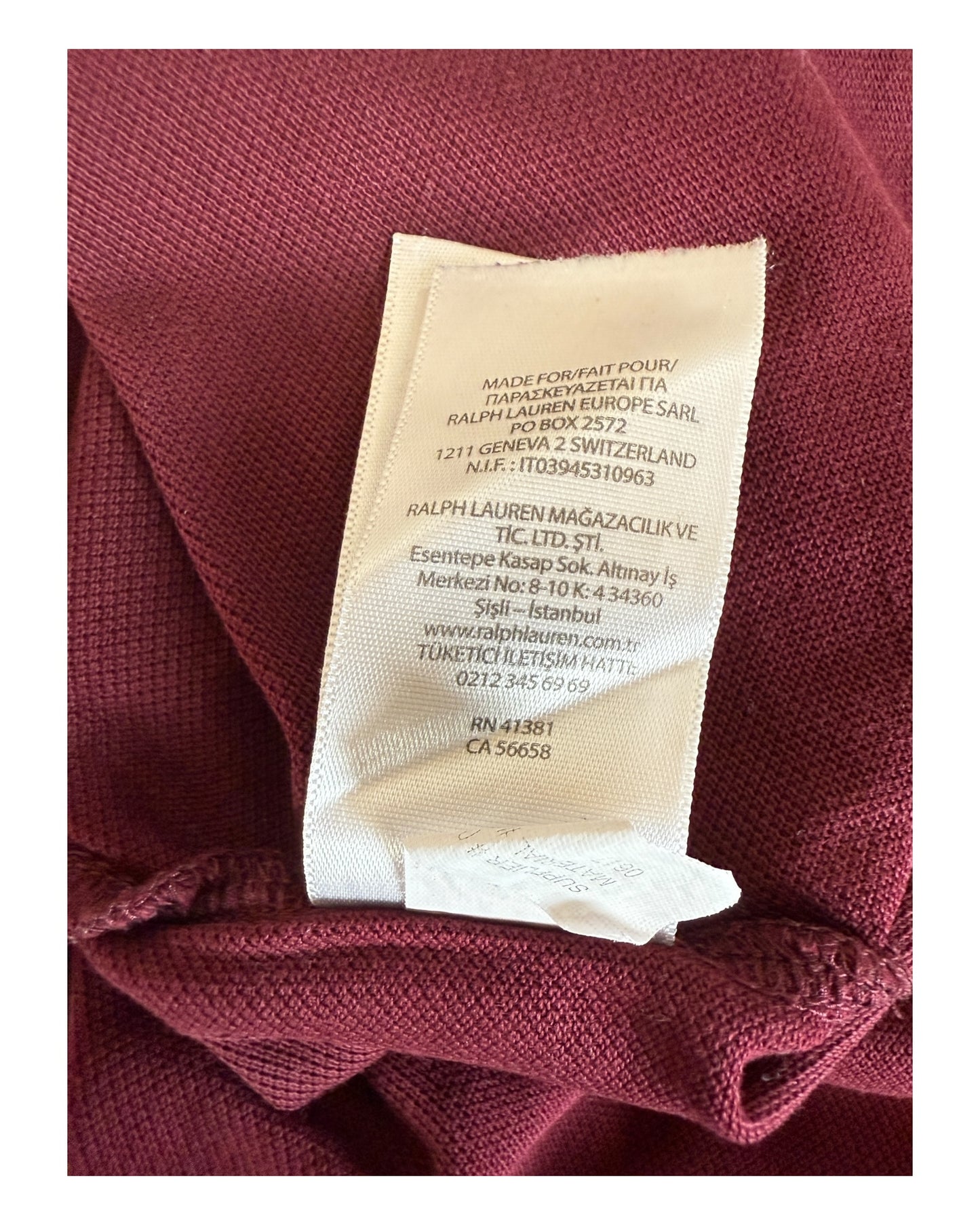 Polo Ralph Lauren Poloshirt bordeauxrot Größe M