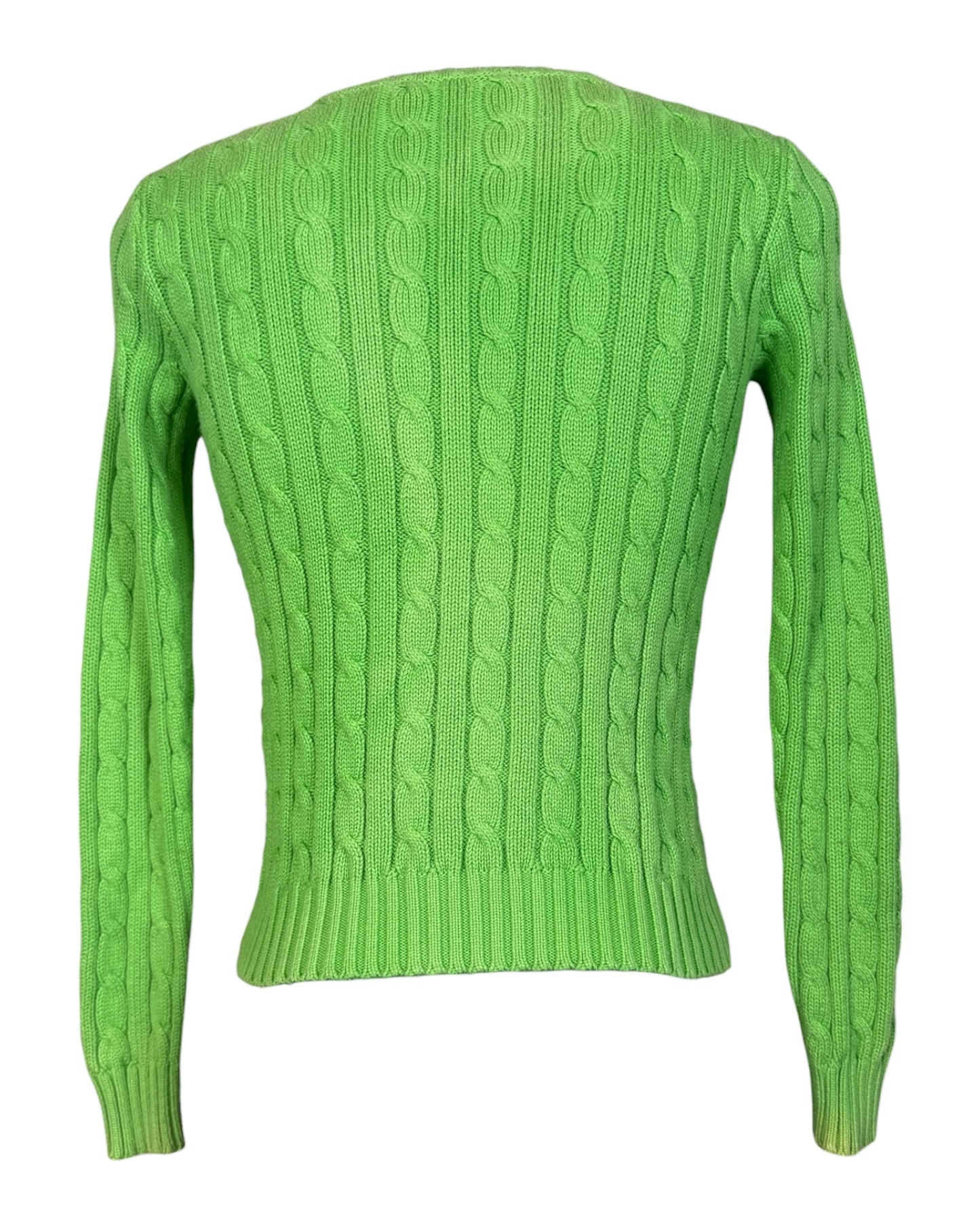 Polo Ralph Lauren Zopfmuster Pullover grün Größe M