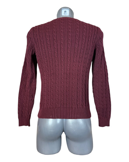 Polo Ralph Lauren Zopfmuster Pullover rot Größe M