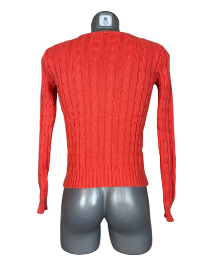 Polo Ralph Lauren Zopfmuster Pullover rot Größe M