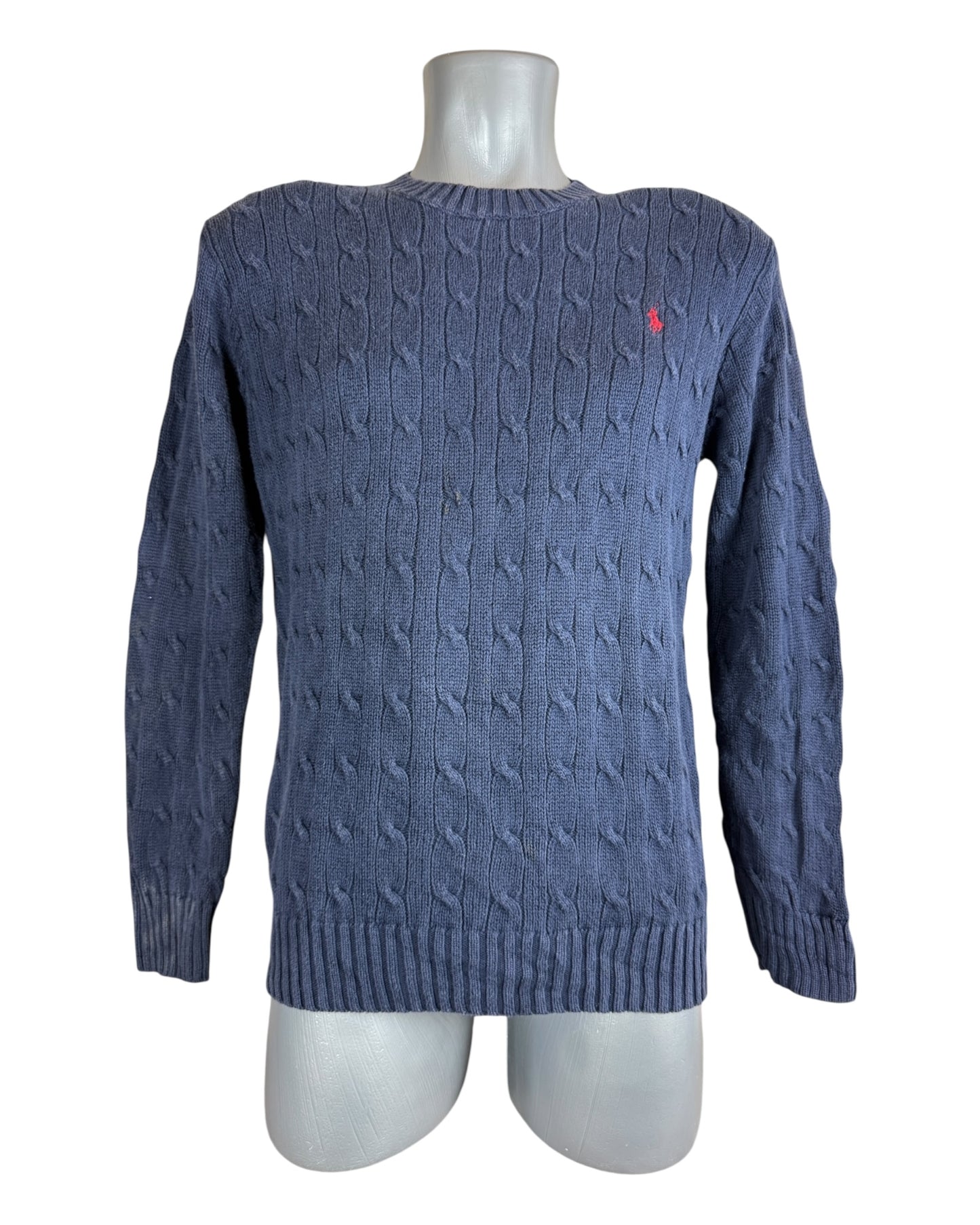Polo Ralph Lauren Zopfmuster Pullover marineblau Größe L