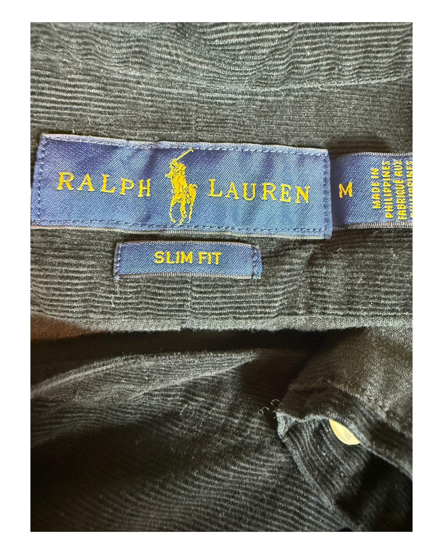Polo Ralph Lauren Cordhemd schwarz Größe M