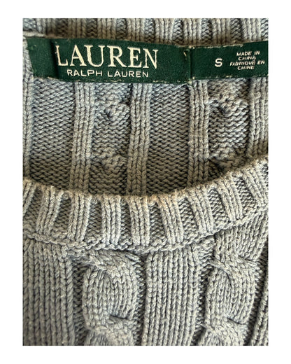 Polo Ralph Lauren Zopfmuster Pullover hellblau Größe S