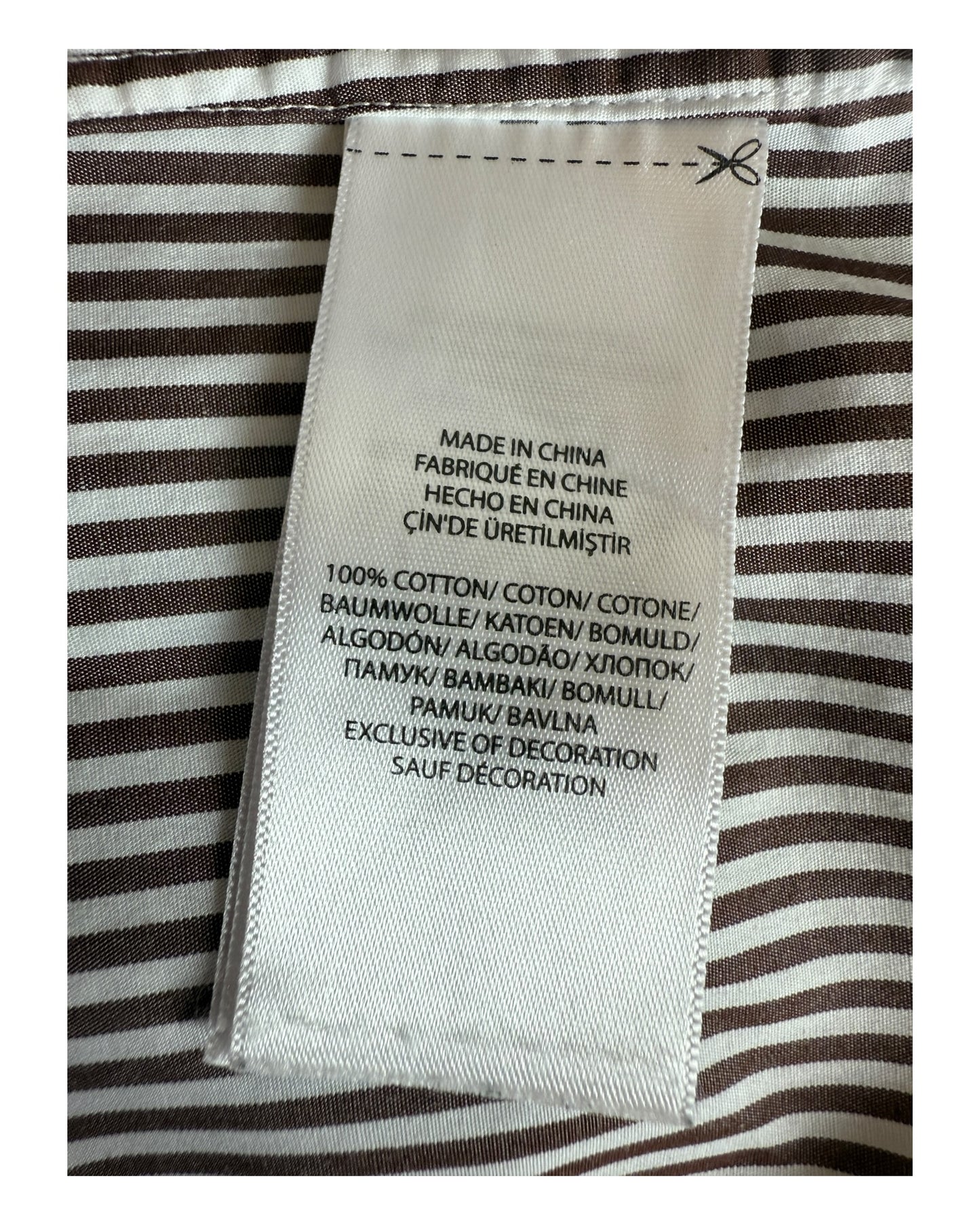 Polo Ralph Lauren Hemd braun weiß gestreift Größe M