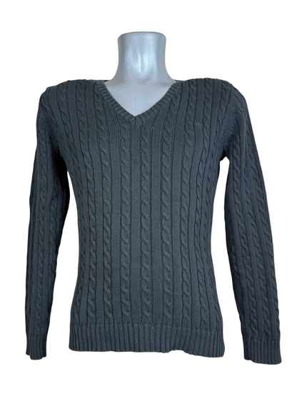 Polo Ralph Lauren Zopfmuster Pullover schwarz Größe M