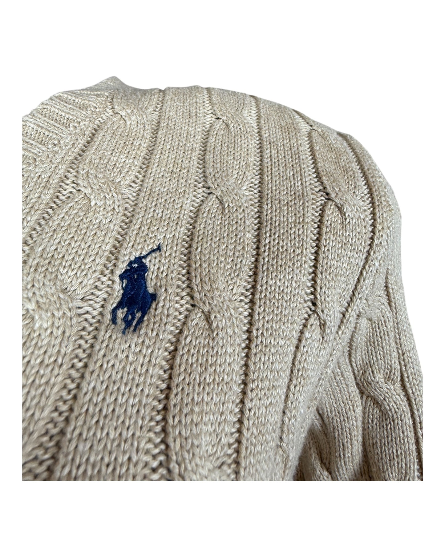 Polo Ralph Lauren Zopfmuster Pullover beige Größe S
