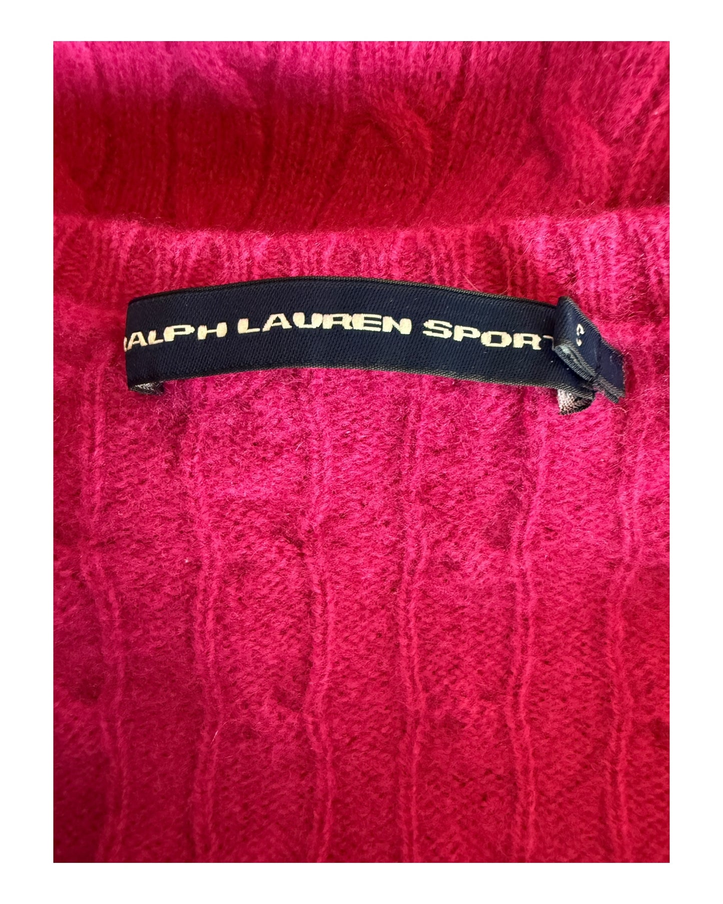Polo Ralph Lauren Zopfmuster Pullover pink Größe S
