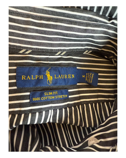 Polo Ralph Lauren Hemd schwarz weiß gestreift Größe M