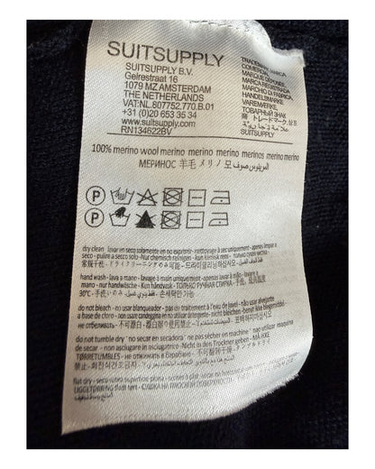 Suit Supply T-shirt Merinowolle marineblau Größe L